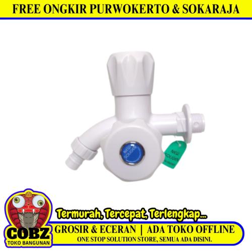 1/2 IN / SOLIGEN S10 Kran Air Cabang Double Shower Mesin Cuci PVC