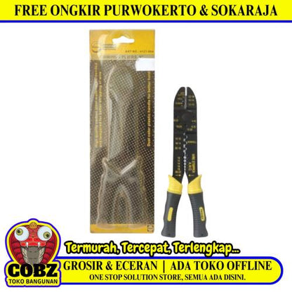 9 IN / PROHEX Tang Crimping Kupas Potong Kulit Kabel Skun Ratchet