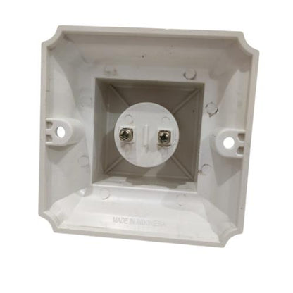 LIDO  Fitting Tempat Lampu Plafon Atap Tempel Kotak Kecil Putih