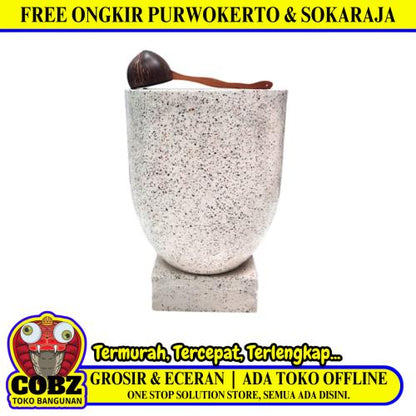 45 CM x 45 CM x 65 CM / BT GELAS STANDART Bak Mandi Teraso Jenis Teraso Asli 90 L