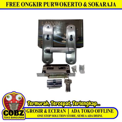 LANVIN M007 Handle Door Lock Tarikan Handle Kunci Pintu Tanggung Set