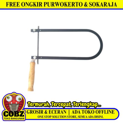 12 IN / COBZ 01 Gergaji Triplek U Gorok Potong Ukir Kayu Gagang Kayu