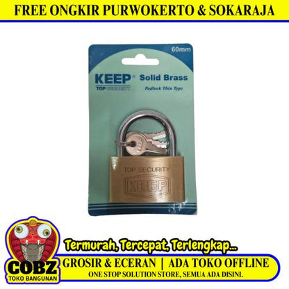 60 MM / KEEP Gembok Pintu Pagar Padlock Anti Maling Leher Pendek