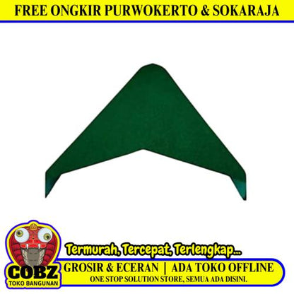 0.3 MM x 3 M / TM Nok Kerpus Tutup Atap Galvalum Pasir Hijau Lembar