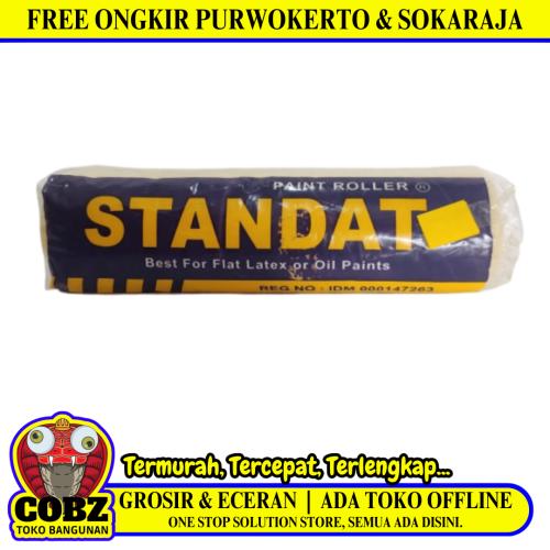 9 INCH / STANDAT Refill Isi Kuas Busa Roll Cat Tembok Kayu Besi Besar