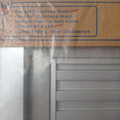 5 CM x 67 CM x 185 CM / WING KING DOOR STYLISH PRO Pintu Kamar Mandi Galvalum Kiri Set