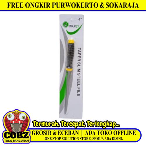 4 INCH / Kikir Besi Gagang Needle Files Segitiga Gagang Karet