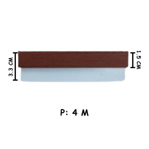 1.5 CM x 4 M / SHUNDA PLAFON LS.301-6 List Profil U Plafon U PVC Batang