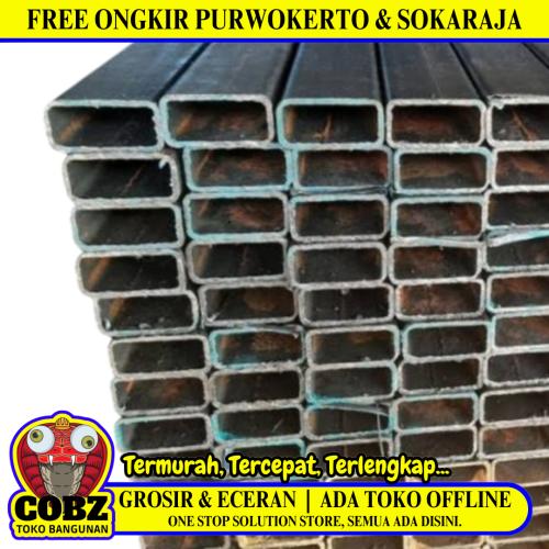 1.5 MM x 2 CM x 4 CM x 6 M / TM Stal Holo Pipa Kotak Besi Batang