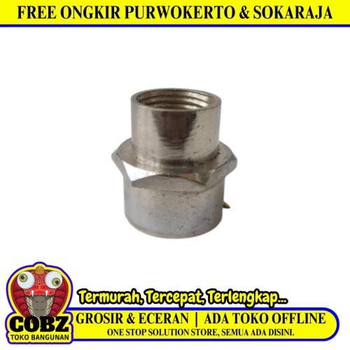 1/2 IN x 3/4 / TM Verlop Sok Drat Dalam Faucet Socket Fitting Pipa Stainless