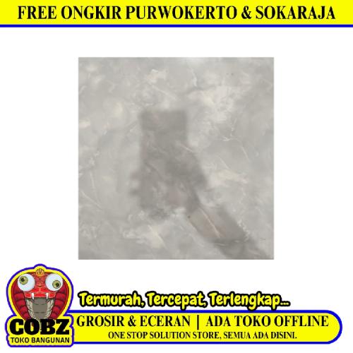 40 CM x 40 CM / ARWANA 7711 Keramik Lantai Rumah Glossy Grey Dus