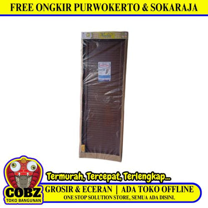 8 CM x 70 CM x 200 CM / WADJA Pintu Kamar Mandi Galvalum Coklat Kanan