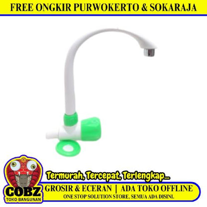 1/2 IN / FTA Kran Angsa Sink Bak Cuci Piring Tembok Plastik PVC Tosca