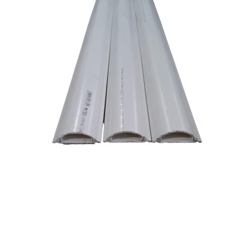 14 MM x 48 MM x 1000 MM / NISO Kabel Ducting Trunking Protector Putih Lantai