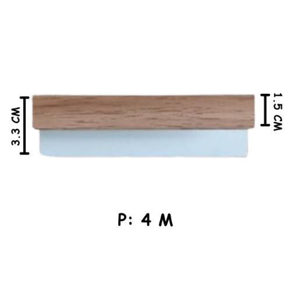 1.5 CM x 4 M / SHUNDA PLAFON LS.301-7 List Profil U Plafon U PVC Batang
