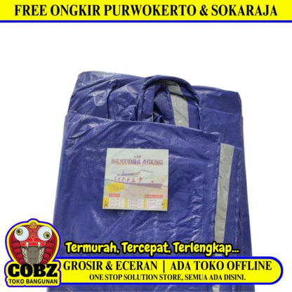 6 M X 8 M / TM A5 Terpal Tarpaulin Tutup Plastik PVC Warna Luar Warna Dalam