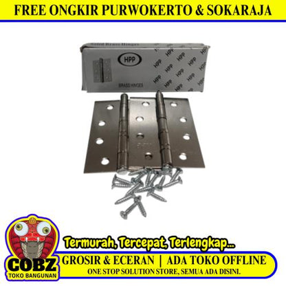 4 IN / HPP 02 Engsel Kupu Kupu Pintu Jendela Hinge Stainless Set