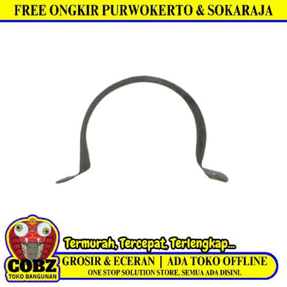 2 1/2 IN / TM Klem Pipa Plat Pipe Clamp Besi Seng