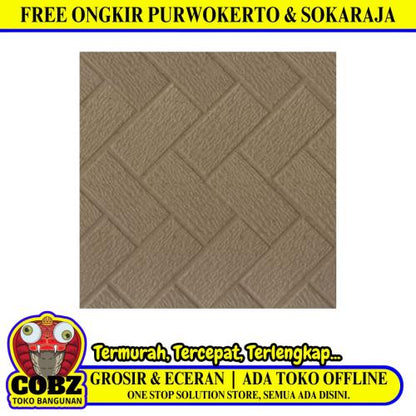 25 CM x 25 CM / ASIA GALAXY Keramik Lantai Kamar Mandi Matte Brown Dus