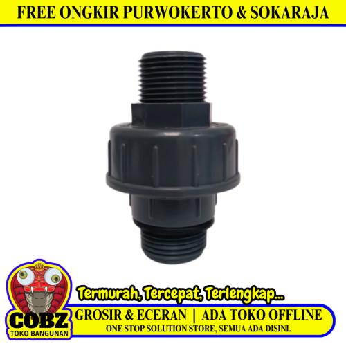 3/4 IN / PENGUIN Water Mur Moor Drat Luar Male Union Thread PVC Plastik