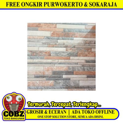 40 CM X 40 CM / ACCURA 1812  Keramik Lantai Teras Garasi Matte Brown Dus