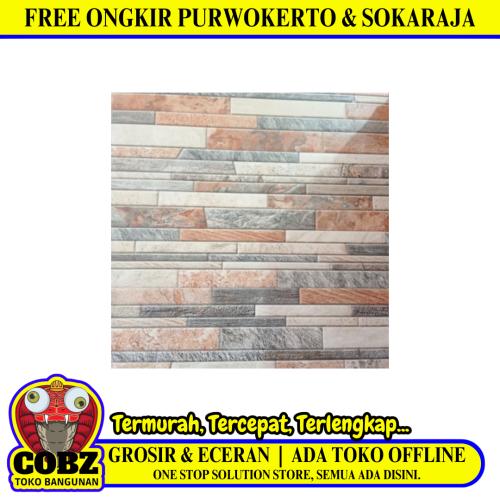 40 CM X 40 CM / ACCURA 1812  Keramik Lantai Teras Garasi Matte Brown Dus