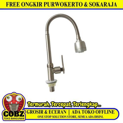 1/2 INCH / COBZ Kran Angsa Fleksibel Sink BCP Wastafel Stainless