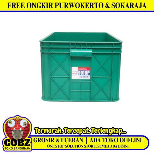 631 MM x 414 MM x 307 MM / ATARI 9919 P Krat Industri Keranjang Buah Rongga Green