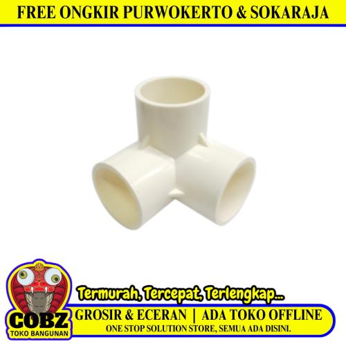 1 IN / TM Tee 3 Way 90 Derajat Fitting Pipa Hidroponik PVC