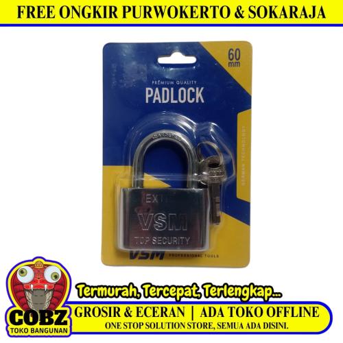 60 MM / VSM Gembok Pintu Pagar Padlock Anti Maling Leher Pendek
