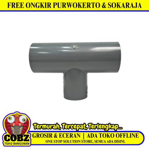 1 IN x 3/4 IN / RUCIKA AW Tee Sambungan Fitting Pipa PVC