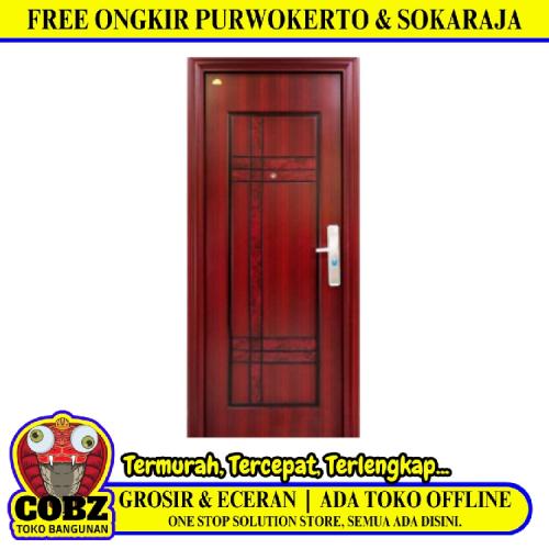 5 CM x 90 CM x 210 CM / FORTRESS FORT 90.13 SINGLE Pintu Kamar Mandi Baja Coklat Set