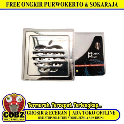 4 IN / WORKMAN Saringan Got Leher Panjang Floor Drain Stainless Pcs