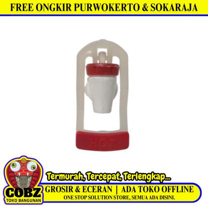 1/2 IN / COBZ Kran Dispenser Guci Drat Luar Air Panas Hot Merah