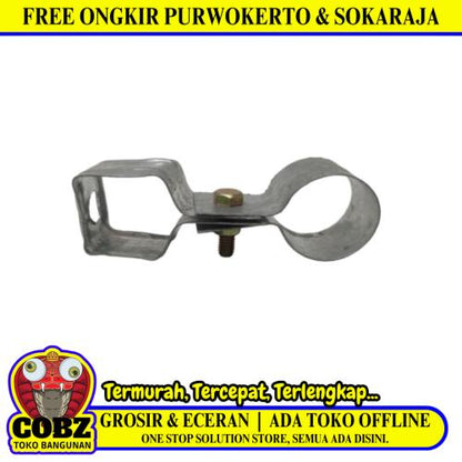 1 IN / TM Klem Pipa Gantung Hanger Clamp Galvanis Tipis