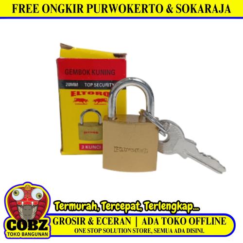 20 MM / ELTORO Gembok Pintu Pagar Padlock Anti Maling Leher Pendek
