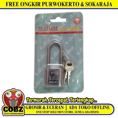 30 MM / N. DIOR Gembok Pintu Koper Padlock Anti Maling Leher Panjang Pcs