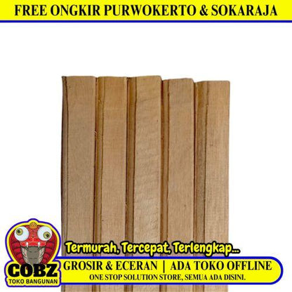 1 CM x 2 CM x 200 CM / NM List Kayu Profil Cermin Pigura Pintu Batang