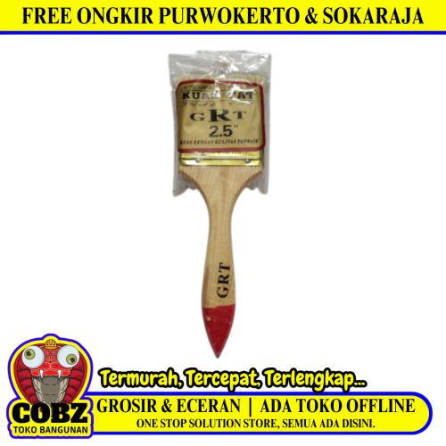 2 1/2 IN / GRT Kuas Cat Tembok Kayu Besi Air Acrylic Paint Brush