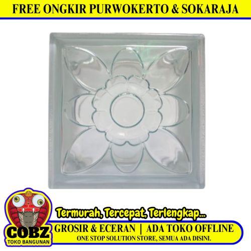 190 MM x 190 MM x 95 MM / MULIA SANUR Glassblock Rooster Blok Kaca Biji