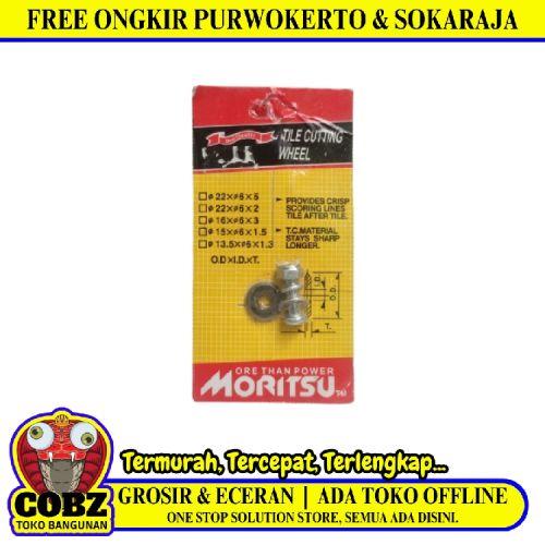 16 MM x 6.0 MM x 3.0 MM / MORITSU Mata Potong Keramik Dorong Tile Cutter Set