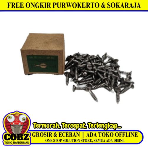 1/2 IN / CHW Sekrup Baut Kayu Kepala Rata Minus Wood Screw Dus