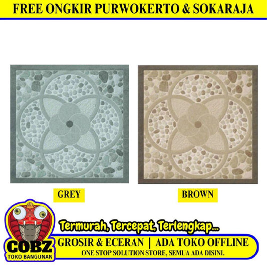 50 CM x 50 CM / PLATINUM DOVER Keramik Lantai Teras Garasi Matte Dus