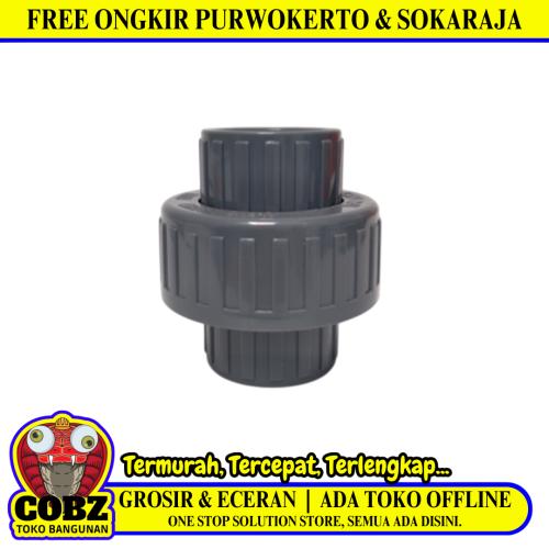 3/4 IN / ONDA Water Mur Moor Polos Union Socket PVC Plastik Pcs