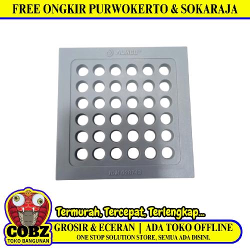 4 IN / ALINCO 1904 Saringan Got Plat Floor Drain Plastik PVC Abu Abu