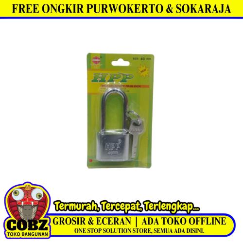 40 MM / HPP Gembok Pintu Pagar Padlock Anti Maling Leher Panjang