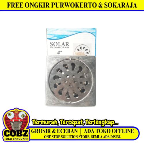 4 IN / SOLAR Saringan Got Leher Pendek Floor Drain Stainless