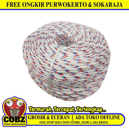 4 MM / TM Tali Tambang Ikat Nylon Plastik PVC Putih KG