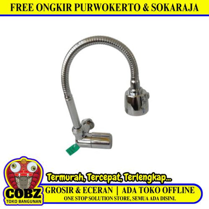 1/2 IN / NEW SOLIGEN Kran Angsa Fleksibel Sink BCP Tembok Stainless