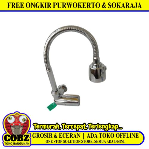 1/2 IN / NEW SOLIGEN Kran Angsa Fleksibel Sink BCP Tembok Stainless